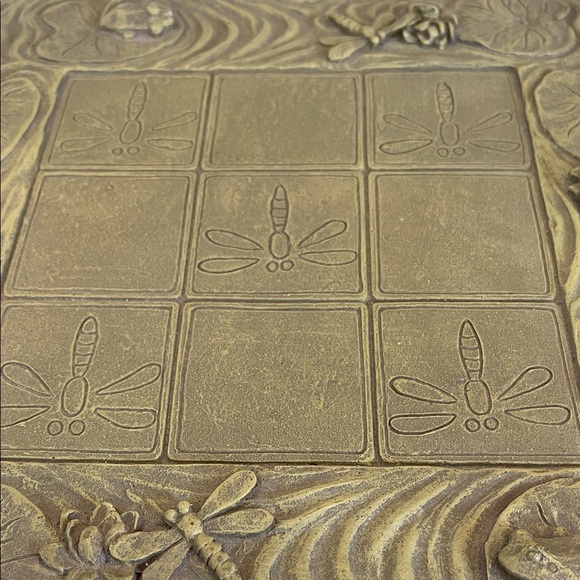 Stone frog & Dragonfly Tic Tac Toe Set inside outside all ages Decor & play NEW - Picture 4 of 10